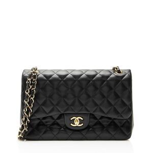 Chanel Lambskin Classic Jumbo Double Flap Bag